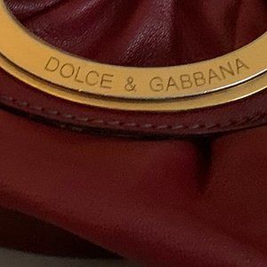 Vintage Deep Red Dolce & Gabbana Red Leather Bag